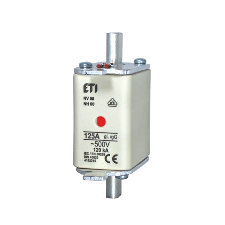 WT-00 NH00 125A GG 500V WKŁADKA TOPIKOWA ZWŁOCZNA BM