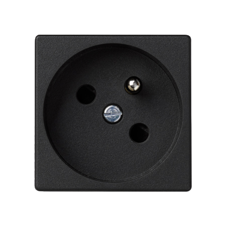 CONNECT M45 SZARY GRAFIT GNIAZDO 2M 1X Z/U 45ST  ZACISKI ŚRUBOWE 16A 250V