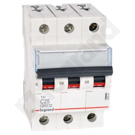 S303 TX3 WYŁĄCZNIK NADPRĄDOWY C 25A 3P 3M 6KA
