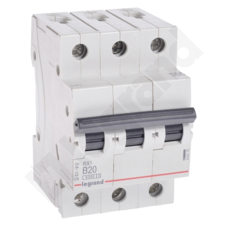 RX3 WYŁĄCZNIK NADPRĄDOWY B 20A 3P 3M 6KA