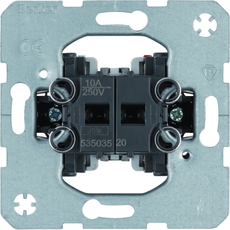 ONE PLATFORM MECHANIZM PRZYCISK ŻALUZJOWY 1-BIEGUNOWY 2X ZACISKI SPRĘŻYNOWE 10A 250V