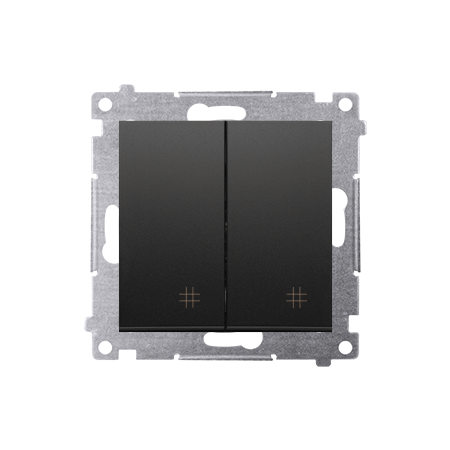 SIMON 54 MODUŁ CZARNY MAT ŁĄCZNIK KRZYŻOWY 2X ZACISKI SPRĘŻYNOWE 10AX 250V