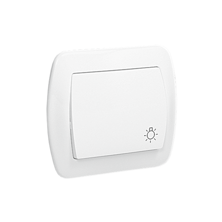 SIMON AKORD BIAŁY PRZYCISK "ŚWIATŁO" ZACISKI ŚRUBOWE 10AX 250V