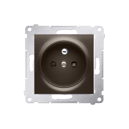 SIMON 54 MODUŁ BRĄZ MAT GNIAZDO 1X Z/U Z PRZESŁONAMI ZACISKI ŚRUBOWE 16A 250V