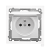SIMON 55 MODUŁ BIAŁY MAT GNIAZDO 1X Z/U Z KLAPKĄ IP44 ZACISKI SPRĘŻYNOWE 16A 250V
