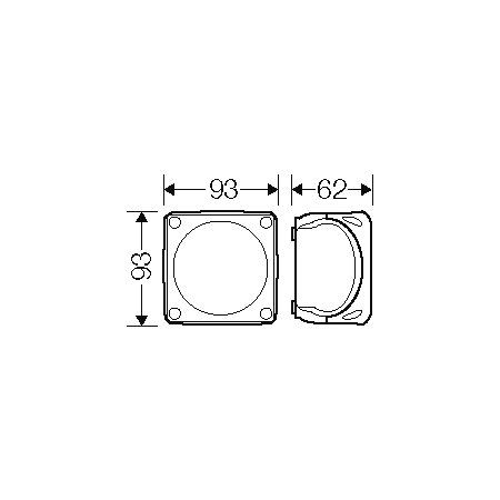 DK 0202 GZ PUSZKA INSTALACYJNA NT 93X93X62 Z DŁAWICAMI MEMBRANOWYMI Z ZACISKAMI 5-BIEG. 2.5MM2 IP66