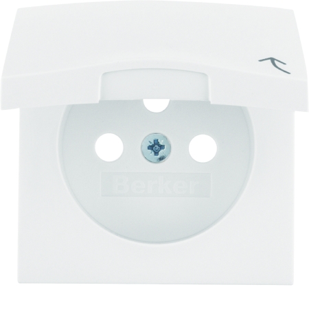 B.KWADRAT MODUŁ BIAŁY PŁYTKA DO GNIAZD 1X Z/U Z KLAPKĄ ONE PLATFORM