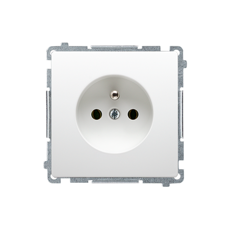 SIMON BASIC MODUŁ BIAŁY GNIAZDO 1X Z/U ZACISKI ŚRUBOWE 16A 250V