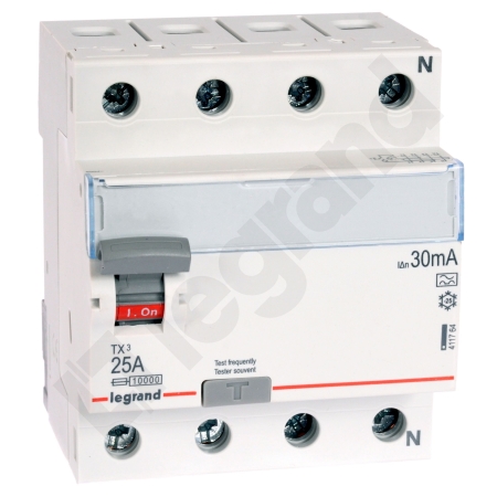 P304 TX3 25A/ 30MA/A WYŁĄCZNIK RÓŻNICOWY 25A 4P 4M 30MA A 10KA