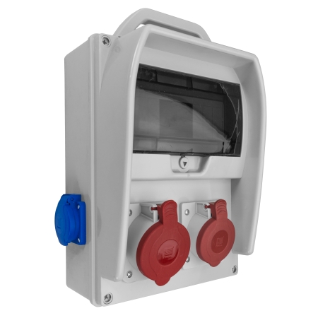 R-BOX 300 9S ROZDZIELNIA BUDOWLANA NT 2X 250V 1X 16A/5P 1X 32A/5P IP44 PUSTE OKNO