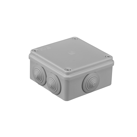 S-BOX 106 PUSZKA INSTALACYJNA NT 100X100X50 IP55 6 DŁAWIKÓW SZARY