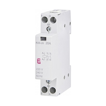R 20-20 STYCZNIK MODUŁOWY 20A 2P 2Z 1M 230V AC ETICON