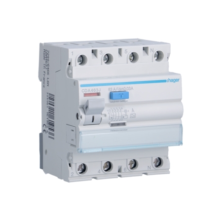 CDA463J 63A/ 30MA/A WYŁĄCZNIK RÓŻNICOWY 63A 4P 4M 30MA A 6KA
