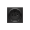 SIMON 54 MODUŁ CZARNY MAT PŁYTKA DO GNIAZD 1X Z/U Z PRZESŁONAMI