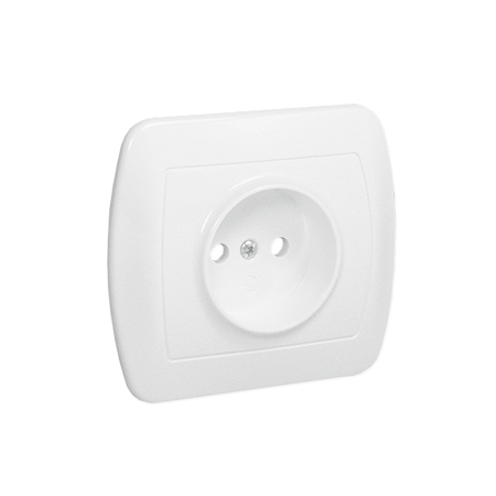 SIMON AKORD BIAŁY GNIAZDO 1X B/U ZACISKI ŚRUBOWE 16A 250V