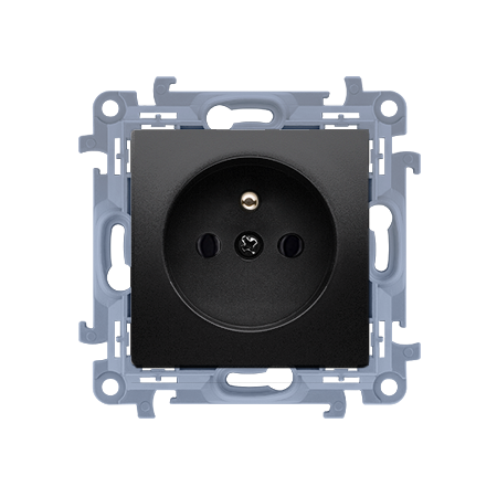 SIMON 10 MODUŁ CZARNY MAT GNIAZDO 1X Z/U SZYBKOZŁĄCZA 16A 250V