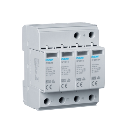 SPN413 OGRANICZNIK PRZEPIĘĆ T2 C 4P 3M 20/40KA 1.25KV TNS dawne SPN415