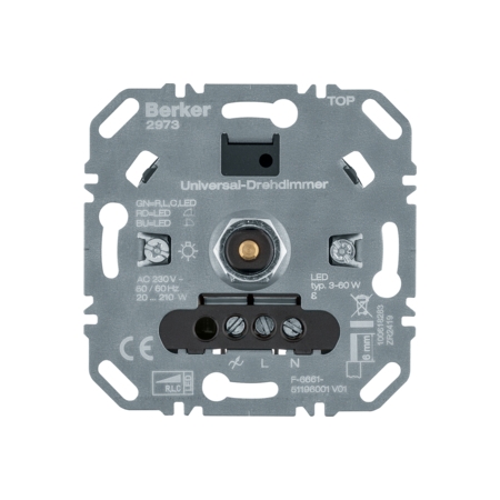 ONE PLATFORM ŚCIEMNIACZ OBROTOWY UNIWERSALNY OBCIĄŻENIE R/L/C 20-210 W, LED 3-60 W