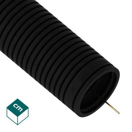 RKGS 40-25 CZARNY RURA KARBOWANA PESZEL PVC-U FI40/33 Z PILOTEM 750N