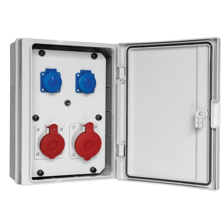 C.1601 OBUDOWA PLASTIKOWA NT 355X265X152 IP65 IK10 DRZWI PEŁNE Z PŁYTĄ SZARY