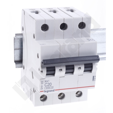 RX3 WYŁĄCZNIK NADPRĄDOWY C 20A 3P 3M 6KA