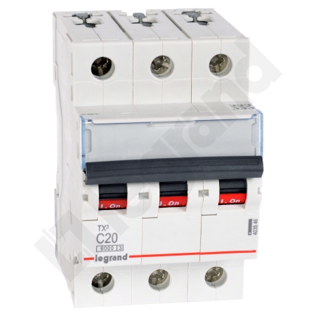 S303 TX3 WYŁĄCZNIK NADPRĄDOWY C 20A 3P 3M 6KA