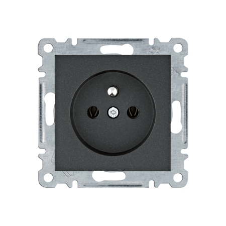 LUMINA SOUL/ INTENSE/ PASSION MODUŁ CZARNY GNIAZDO 1X Z/U ZACISKI ŚRUBOWE 16A 250V