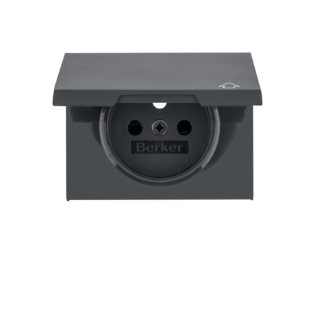 K.1 MODUŁ ANTRACYT MAT LAKIEROWANY PŁYTKA DO GNIAZD 1X Z/U Z KLAPKĄ ONE PLATFORM