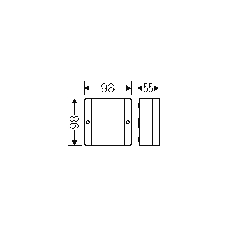 DE 9340 PUSZKA INSTALACYJNA NT 98X98X52 10 DŁAWNIKÓW MEMBRANOWYCH BEZ ZACISKÓW IP55 IK07 SZARY