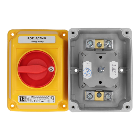 ŁK16R-3.8368\OB2 16A L-0-P 3P ŁĄCZNIK KRZYWKOWY 16A 3P OB IP65 NAPĘD CZARNY