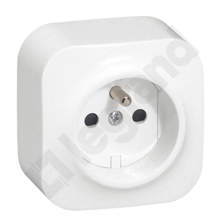 FORIX BIAŁY GNIAZDO NT 1X Z/U IP20 Z PRZESŁONAMI ZACISKI ŚRUBOWE 16A 250V