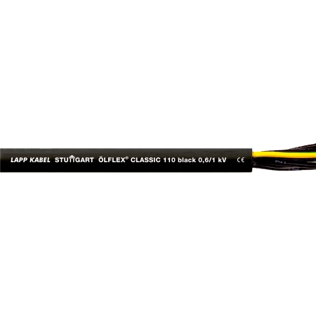 OLFLEX CLASSIC 110 BLACK  4X  2.5 ŻO CZARNY KABEL STEROWNICZY 0.6/1KV KL.5 NUMER BĘBEN