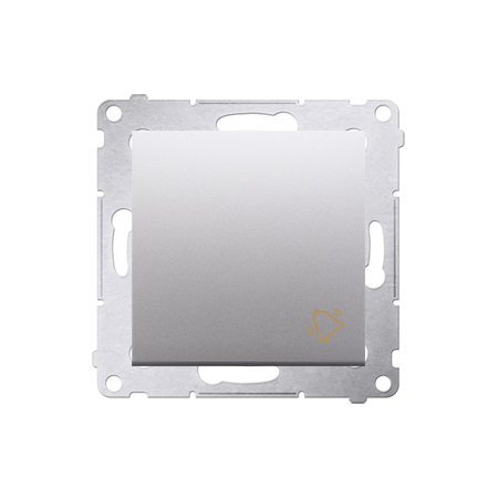 MODUŁ SREBRNY MAT PRZYCISK "DZWONEK" SZYBKOZŁĄCZA 10AX 250V