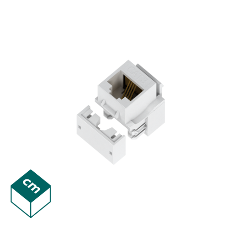 M45 BIAŁY GNIAZDO TELEFONICZNE 1X UAE 4 CAT.3 KEYSTONE