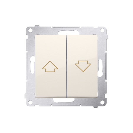 SIMON 54 MODUŁ KREM PRZYCISK ŻALUZJOWY BLOKADA ELEKTRYCZNA "STRZAŁKA" ZACISKI SPRĘŻYNOWE 10A 250V