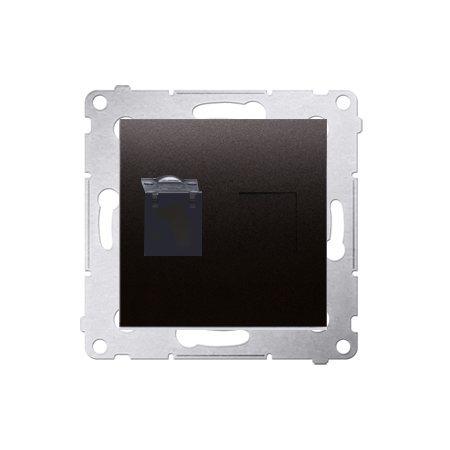 SIMON 54 MODUŁ ANTRACYT GNIAZDO KOMPUTEROWE 1X UAE 8 CAT.6 UTP Z OSŁONĄ PRZECIWKURZOWĄ PŁASKIE