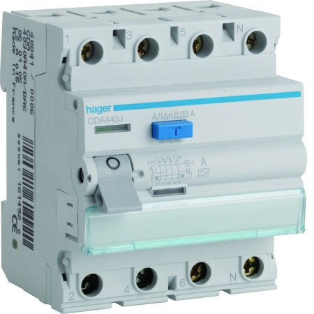 CDA440J 40A/ 30MA/A WYŁĄCZNIK RÓŻNICOWY 40A 4P 4M 30MA A 6KA