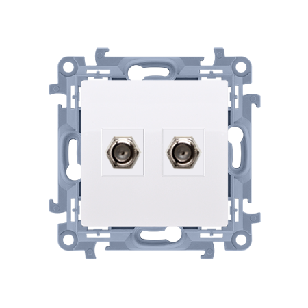 SIMON 10 MODUŁ BIAŁY GNIAZDO 2X TV TYP F