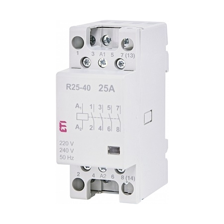 R 25-40 STYCZNIK MODUŁOWY 25A 4P 4Z 2M 230V AC ETICON