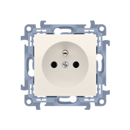 SIMON 10 MODUŁ KREM GNIAZDO 1X Z/U ZACISKI ŚRUBOWE 16A 250V