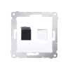 SIMON 54 MODUŁ BIAŁY GNIAZDO KOMPUTEROWE 1X UAE 8 CAT.6 UTP Z OSŁONĄ PRZECIWKURZOWĄ PŁASKIE