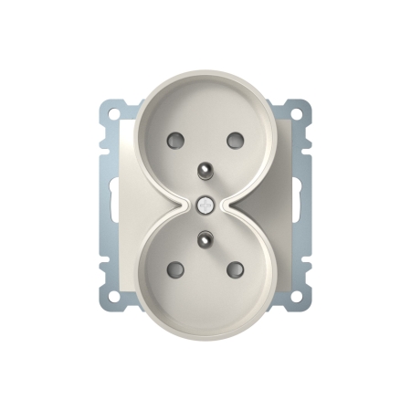 B.KWADRAT MODUŁ KREMOWY GNIAZDO 2X Z/U ONE PLATFORM ZACISKI ŚRUBOWE 16A 250V
