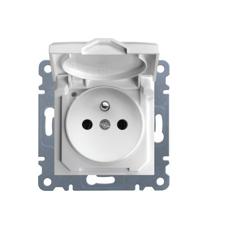 LUMINA SOUL/ INTENSE/ PASSION MODUŁ BIAŁY GNIAZDO 1X Z/U Z KLAPKĄ ZACISKI ŚRUBOWE 16A 250V