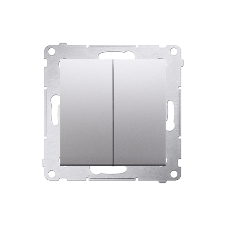 SIMON 54 MODUŁ SREBRNY MAT ŁĄCZNIK SERYJNY ZACISKI SPRĘŻYNOWE 10AX 250V