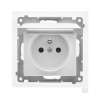SIMON 55 MODUŁ JASNOSZARY MAT GNIAZDO 1X Z/U Z KLAPKĄ IP44 ZACISKI SPRĘŻYNOWE 16A 250V