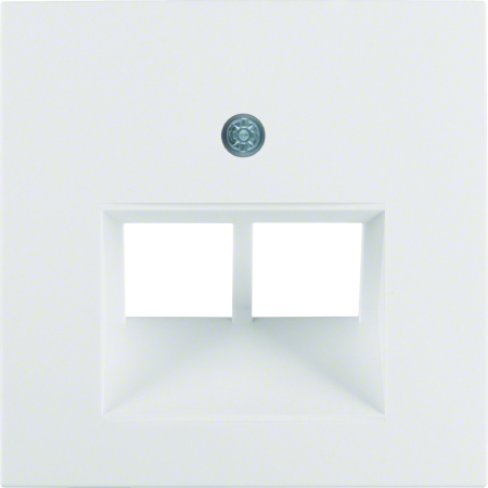 B.KWADRAT MODUŁ BIAŁY PŁYTKA DO GNIAZD 2X UAE SKOŚNA