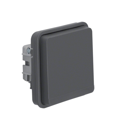 W.1 MODUŁ SZARY MAT GNIAZDO 1X Z/U Z KLAPKĄ IP55 ZACISKI SPRĘŻYNOWE 16A 250V