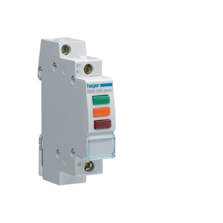 SVN129 LAMPKA SYGNALIZACYJNA MODUŁOWA 3X LED 1M 230V AC CZERWONY/ZIELONY/POMARAŃCZOWY