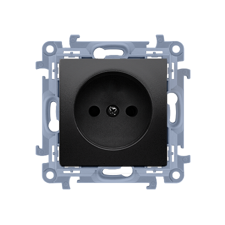SIMON 10 MODUŁ CZARNY MAT GNIAZDO 1X B/U ZACISKI ŚRUBOWE 16A 250V