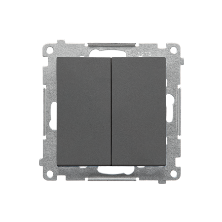 SIMON 55 MODUŁ GRAFITOWY MAT ŁĄCZNIK SERYJNY ZACISKI SPRĘŻYNOWE 10AX 250V